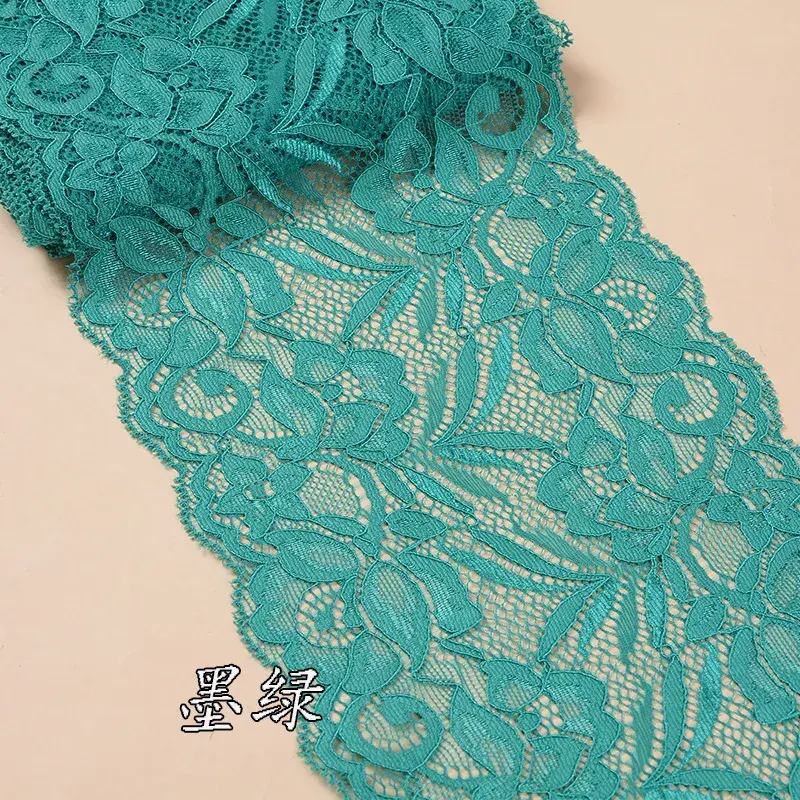 50yards/Lot Stretchy Floral Lace Ribbon DIY Crafts Fabric Lace Tape Dress Clothing Top Bra Shorts Material 15cm White Lace Trim
