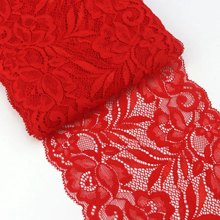 50yards/Lot Stretchy Floral Lace Ribbon DIY Crafts Fabric Lace Tape Dress Clothing Top Bra Shorts Material 15cm White Lace Trim