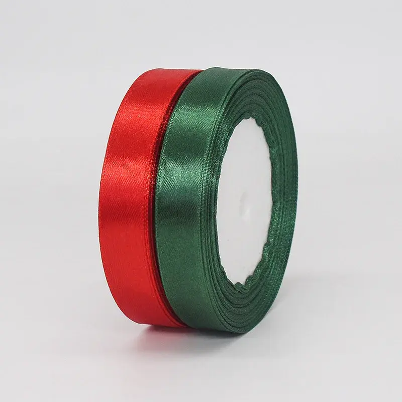1cm 1.5cm 2cm 4cm 5cm Red Green Wine Silk Satin Ribbons Handmade DIY Partys Christmas Wedding Decorative Artificial Accessories