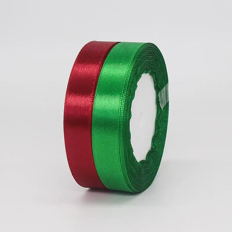 1cm 1.5cm 2cm 4cm 5cm Red Green Wine Silk Satin Ribbons Handmade DIY Partys Christmas Wedding Decorative Artificial Accessories