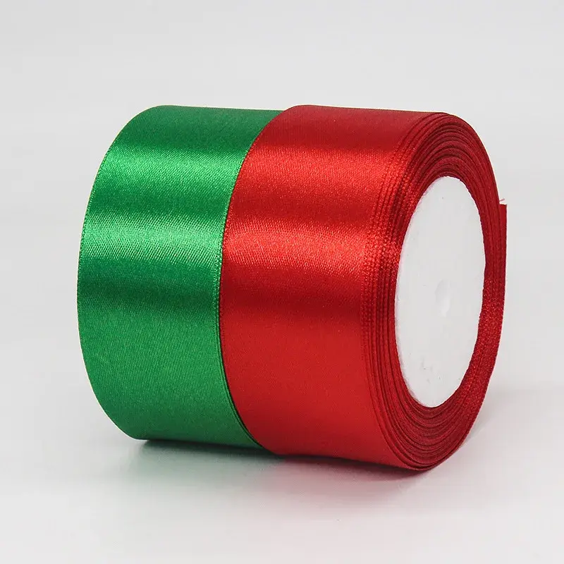 1cm 1.5cm 2cm 4cm 5cm Red Green Wine Silk Satin Ribbons Handmade DIY Partys Christmas Wedding Decorative Artificial Accessories