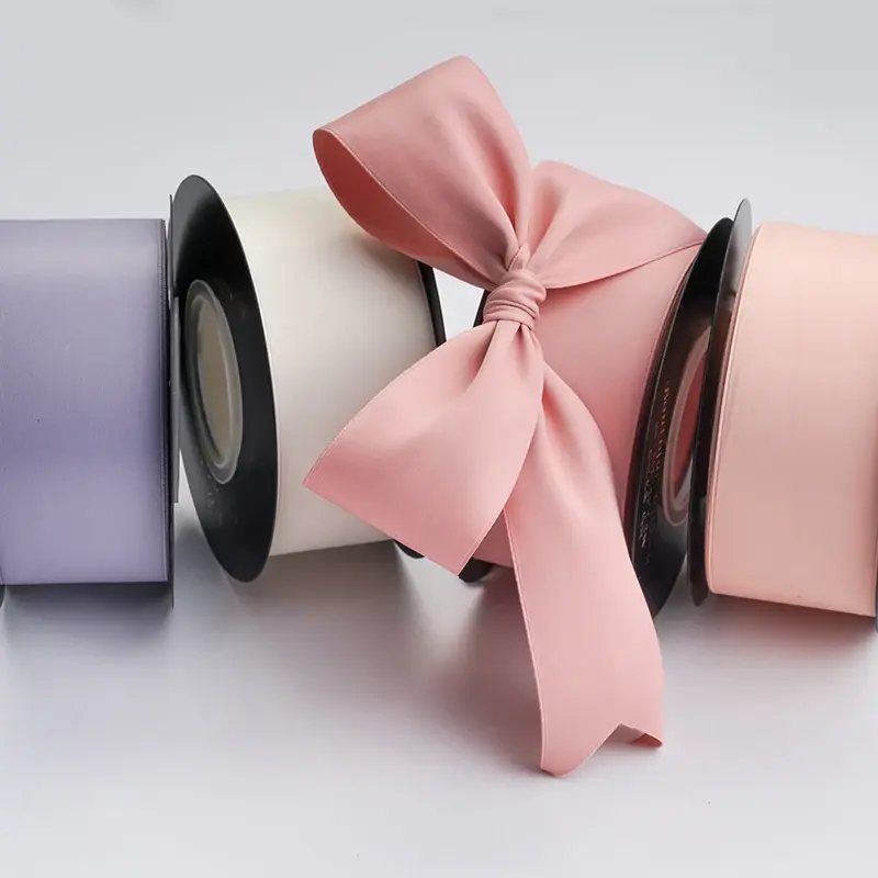 4cm 18meters/Roll Matte Polyester Ribbon Candy Colors Wedding Christmas Handmade DIY Bow Packaging Sewing Fabric