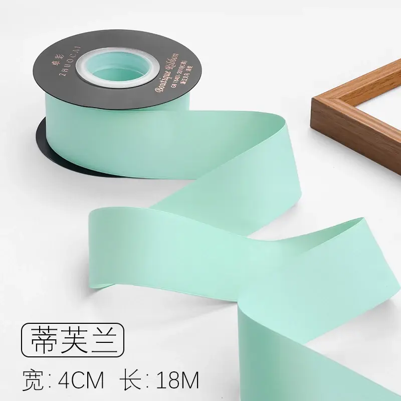 4cm 18meters/Roll Matte Polyester Ribbon Candy Colors Wedding Christmas Handmade DIY Bow Packaging Sewing Fabric