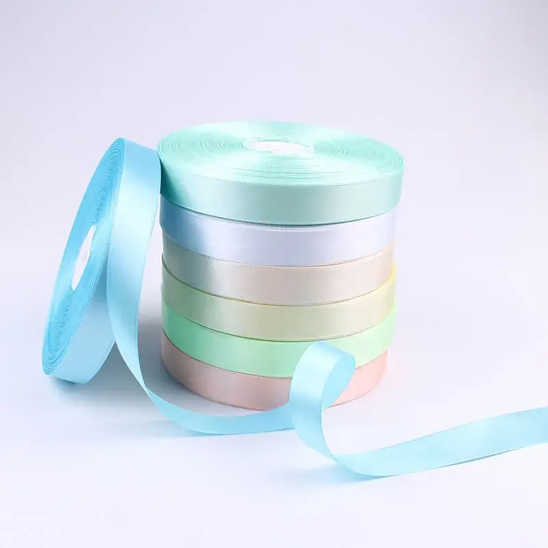 2cm 100Yards/Roll Satin Ribbons Wedding Christmas Gift Wrapping Decoration Supplies DIY Handmade Box Packaging Sewing Ribbon
