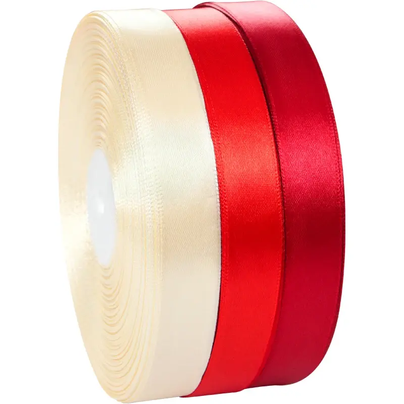 2cm 100Yards/Roll Satin Ribbons Wedding Christmas Gift Wrapping Decoration Supplies DIY Handmade Box Packaging Sewing Ribbon