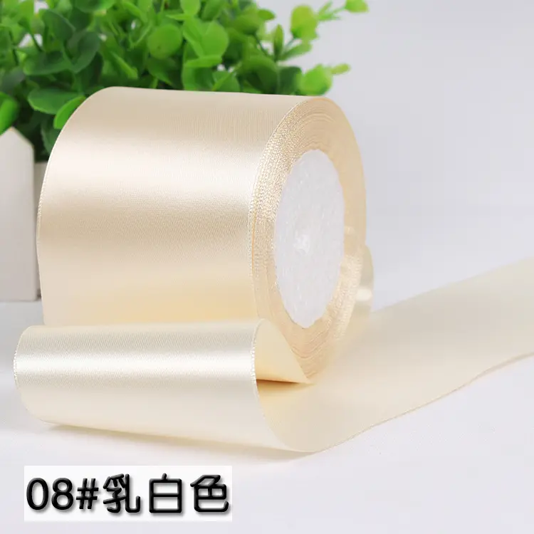(22meters/roll) 3" (75mm) Satin Single Face Ribbon Webbing Decoration Gift Christmas Ribbons White Black Red Pink Blue Green