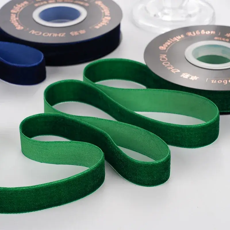 2cm 4.5Meters/Roll Velvet Ribbon Wedding Party Decoration Handmade Gift Wrapping Hair Bowknot DIY Christmas
