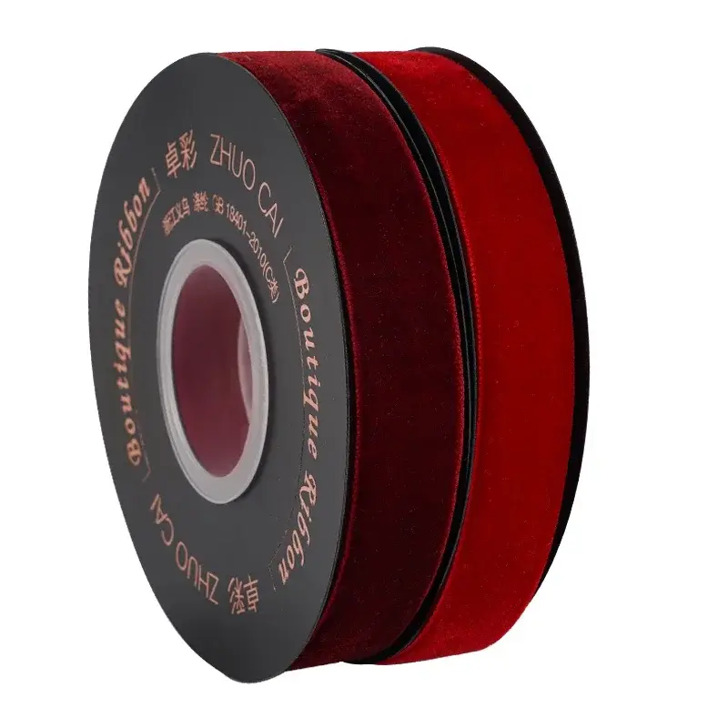 2cm 4.5Meters/Roll Velvet Ribbon Wedding Party Decoration Handmade Gift Wrapping Hair Bowknot DIY Christmas