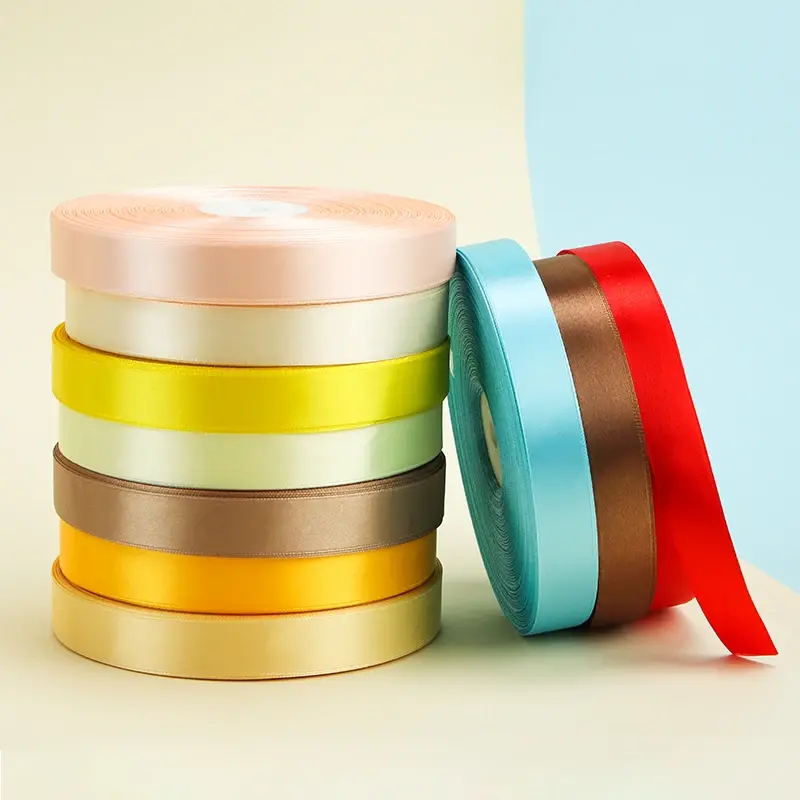 100YardsX10Roll 2cm Polyester Satin Ribbon Crafts Bow Handmade DIY Gift Wrap Party Wedding Decorative Christmas Craft Supplies