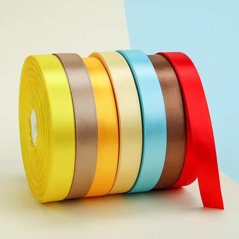 100YardsX10Roll 2cm Polyester Satin Ribbon Crafts Bow Handmade DIY Gift Wrap Party Wedding Decorative Christmas Craft Supplies