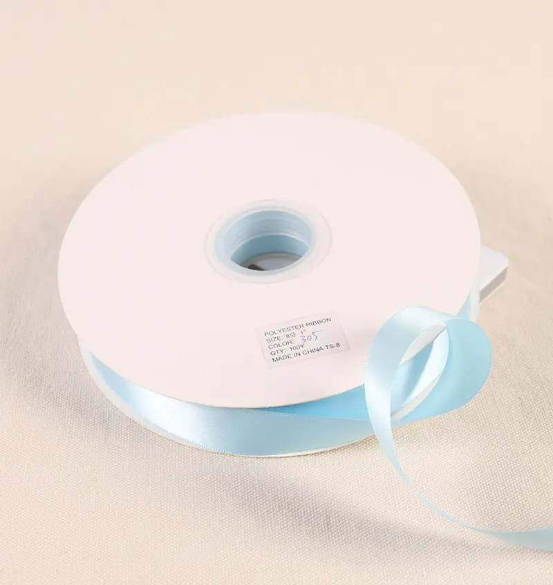 91Meters/Roll Light Blue Satin Ribbon 6/10/12/15/20/25/38mm DIY Bow Crafts Gift Wrapping Bouquets Party Christmas Decorations