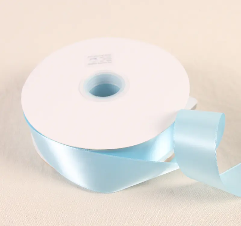 91Meters/Roll Light Blue Satin Ribbon 6/10/12/15/20/25/38mm DIY Bow Crafts Gift Wrapping Bouquets Party Christmas Decorations