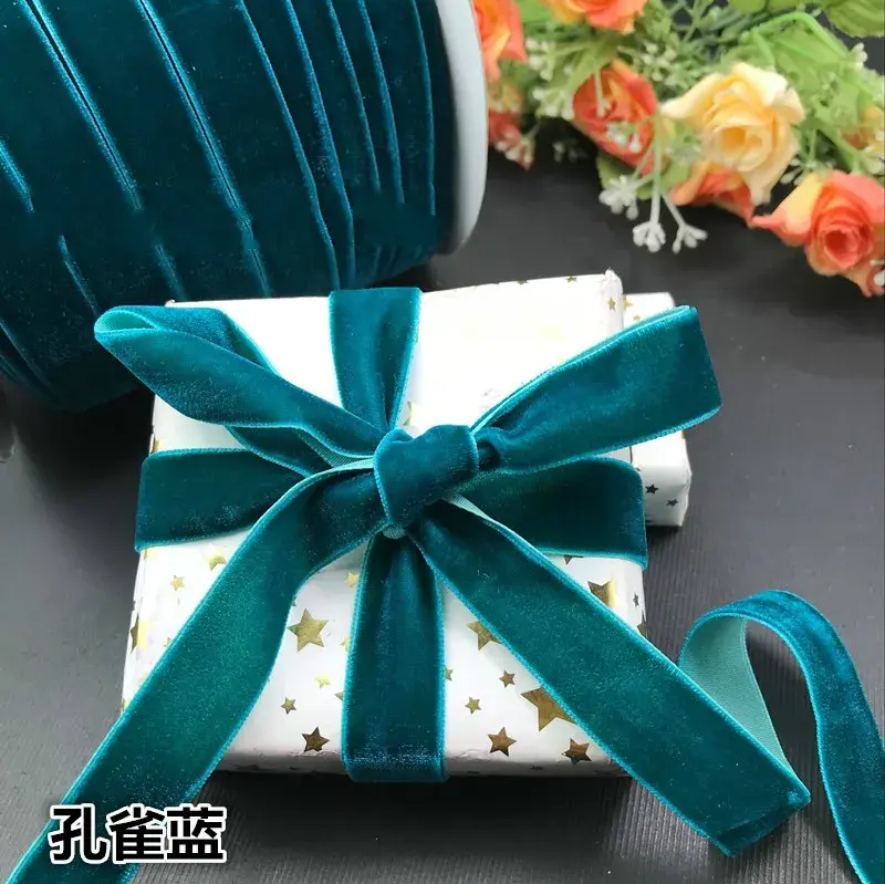 50 Yards/Roll 38mm Velvet Ribbon Handmade DIY Arts Crafts Bow Earrings Headband Accessories Christmas Party Gift Box Wrapping