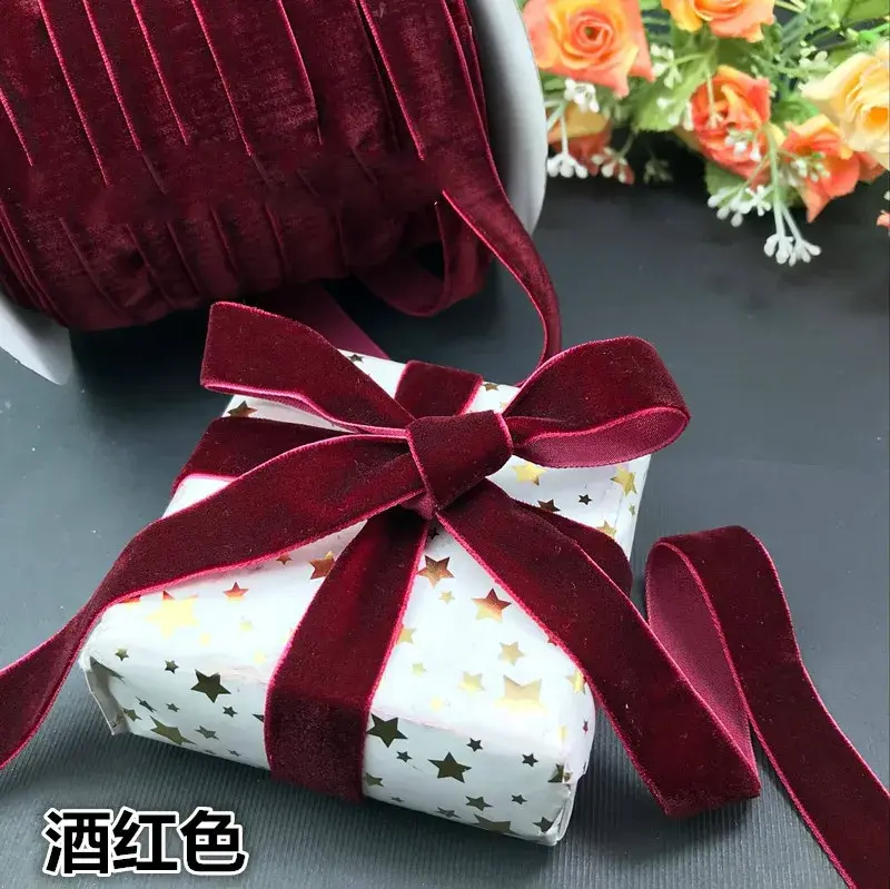 50 Yards/Roll 38mm Velvet Ribbon Handmade DIY Arts Crafts Bow Earrings Headband Accessories Christmas Party Gift Box Wrapping