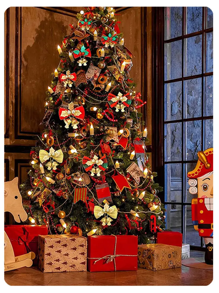 100pcs Red Green Gold Christmas Mini Bells Pendant Drop Ornaments DIY Crafts Gift Box Decoration New Year Event Party Supplies