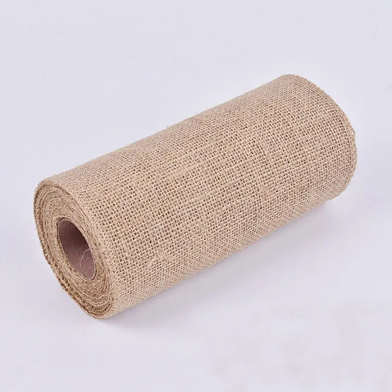 10meters 20cm Natural Jute Burlap Hessian Ribbon Rolls Vintage Rustic Wedding Decoration Christmas Halloween Decor Gift Wrap