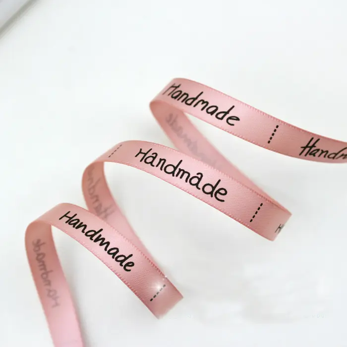 10mm Handmade Printed Satin Ribbons 2Meters/Lot DIY Handmade Crafts Material Birthday Cake Gift Box Decoration Silk Ribbons