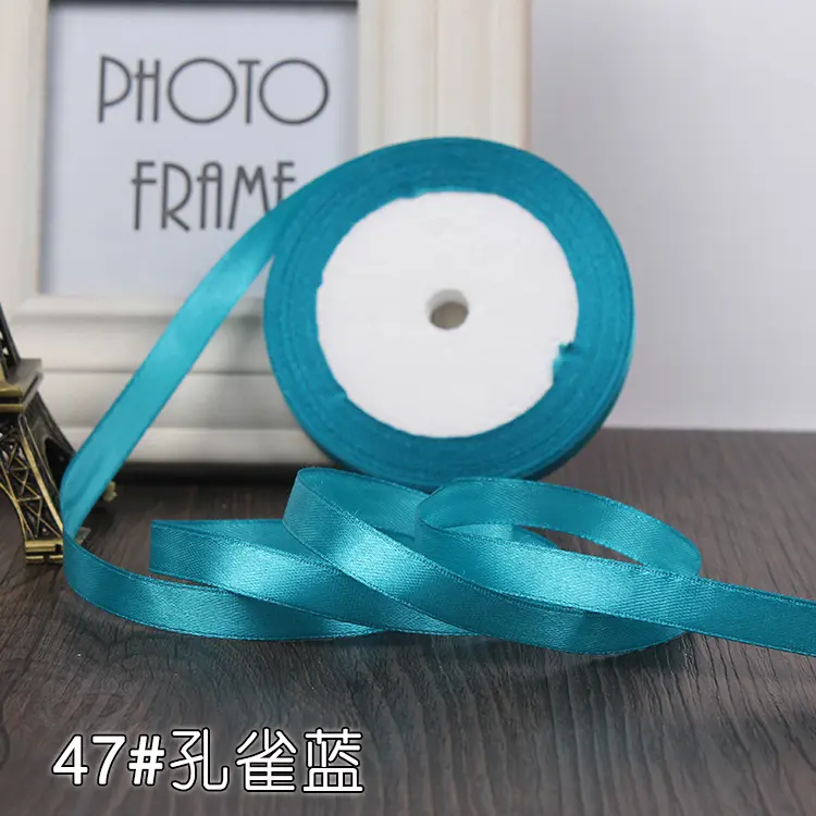 25 Yards 22 Meters 10mm 3/8" Satin Ribbon Christmas Party Wedding Decoration Team Bride Gift Wrapping Packaging Silk fitas ruban