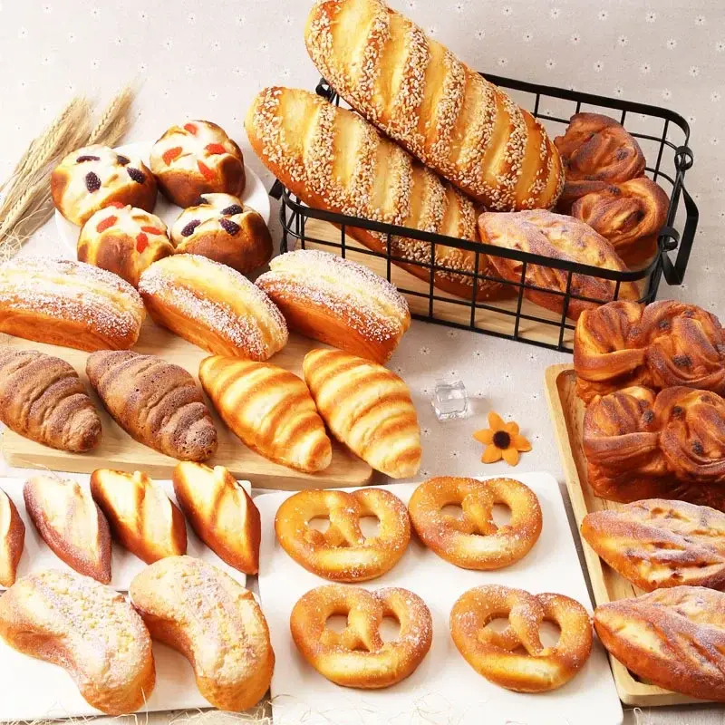 1pcs PU Artificial Bread Simulation Food Model Fake Doughnut Home Decor Cake Shop Photography Props Table Decor