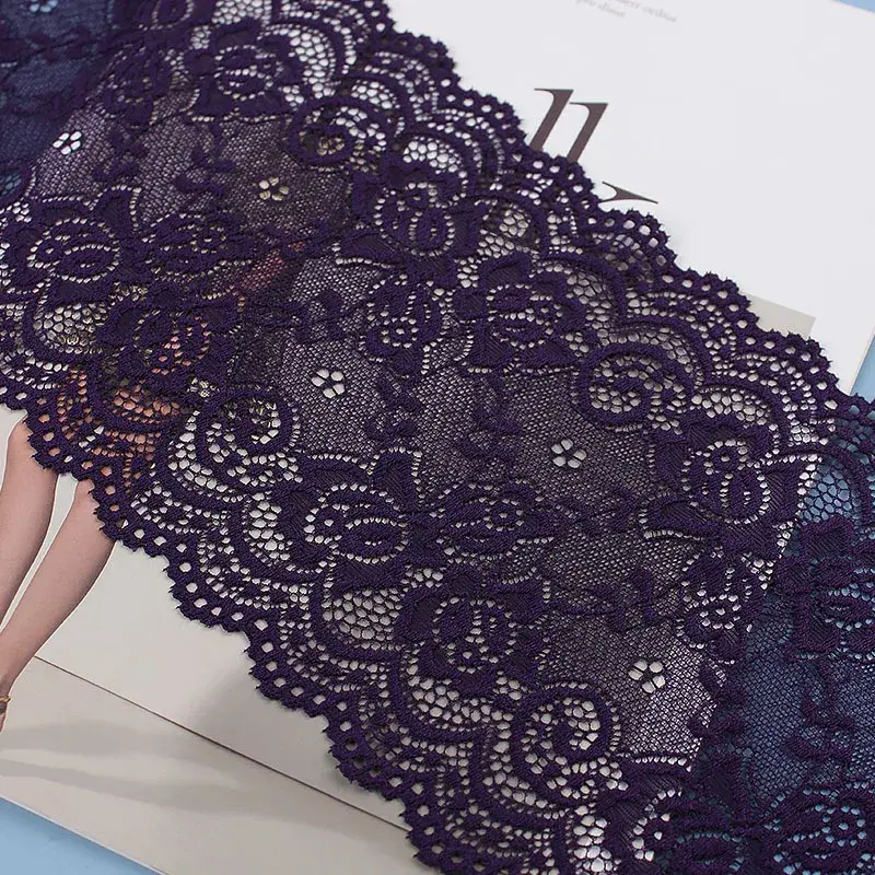 15cm 1meter Elastic Stretchy Flower Lace Ribbon Fabric Trim DIY Sewing Handmade Craft Materials