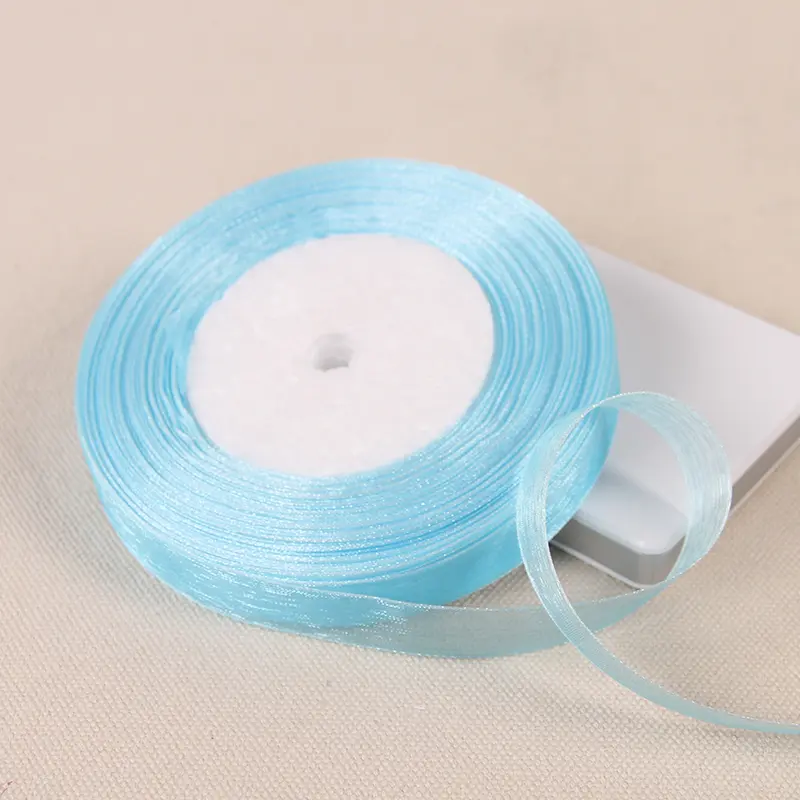 12/15/20/25/40/50mm Transparent Organza Ribbons DIY Crafts Fabric Wedding Birthday Party Decoration Gift Wrapping Chiffon Ribbon