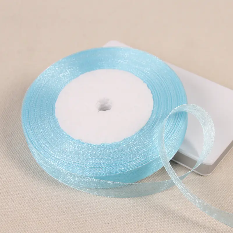 12/15/20/25/40/50mm Transparent Organza Ribbons DIY Crafts Fabric Wedding Birthday Party Decoration Gift Wrapping Chiffon Ribbon
