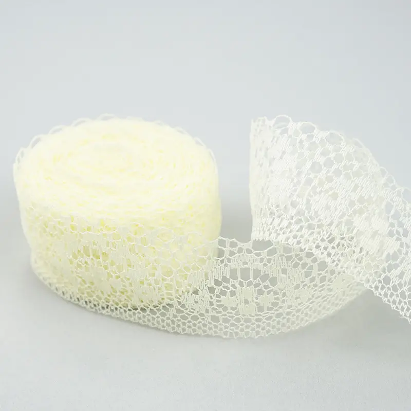 10M Hollow Out Floral Embroidered Lace Tape DIY Handmade Crafts Fabric White Black Pink Beige Blue Purple Yellow Red Lace Ribbon