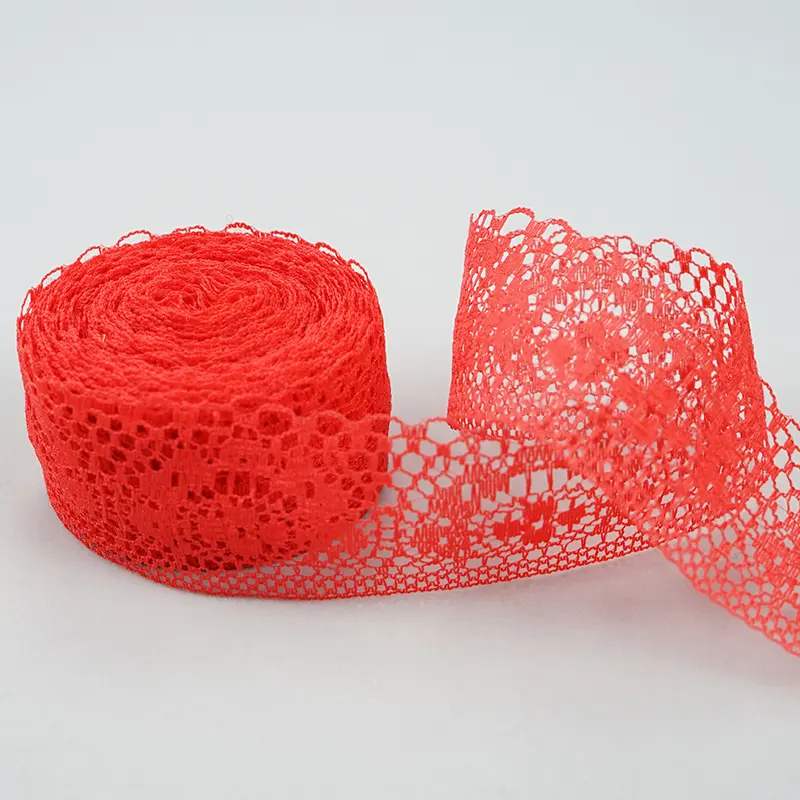 10M Hollow Out Floral Embroidered Lace Tape DIY Handmade Crafts Fabric White Black Pink Beige Blue Purple Yellow Red Lace Ribbon