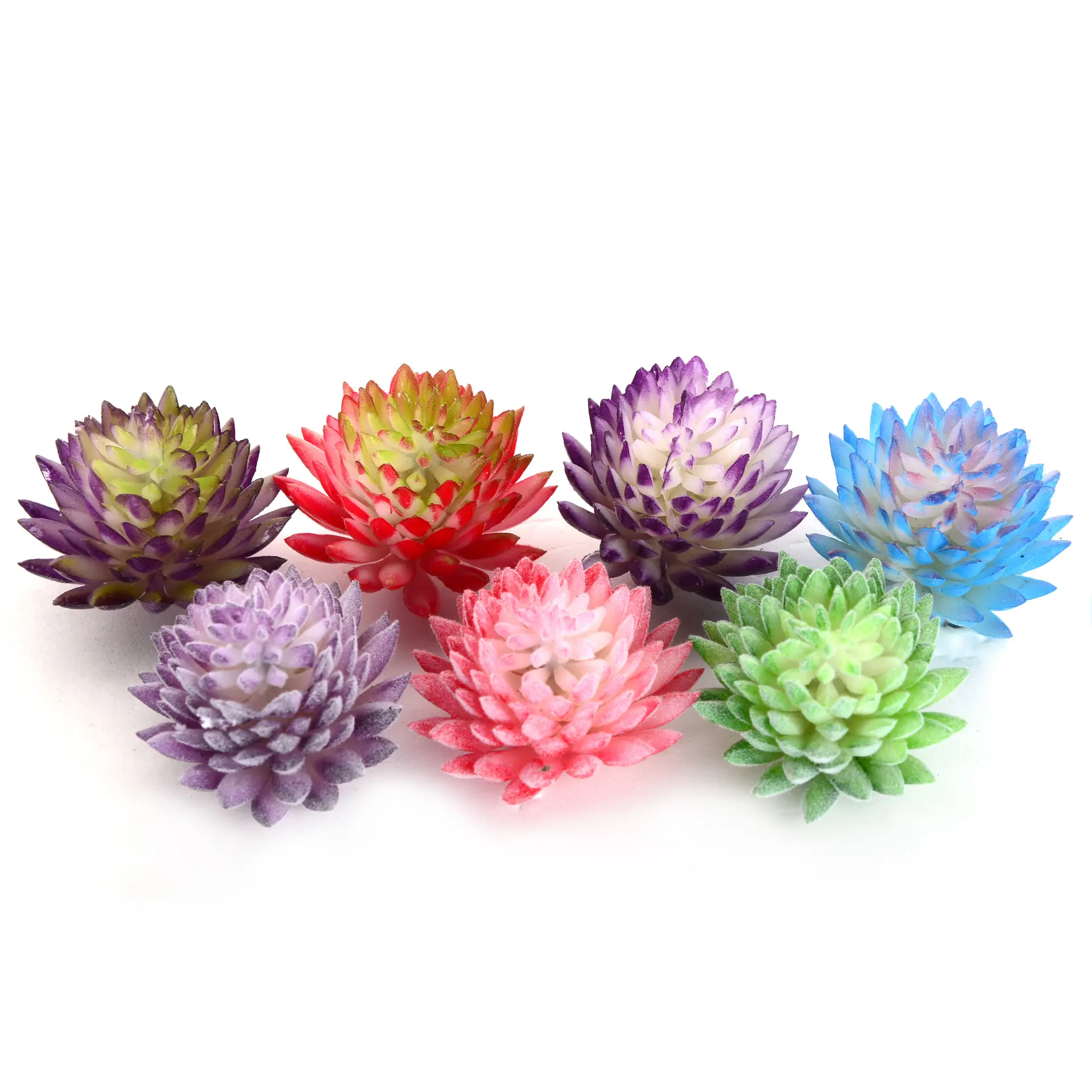 Mini Artificial Succulents Plants Home Garden Bathroom Decoration Green Plastic Fake Plants Decktop Small Bonsai Round Ball