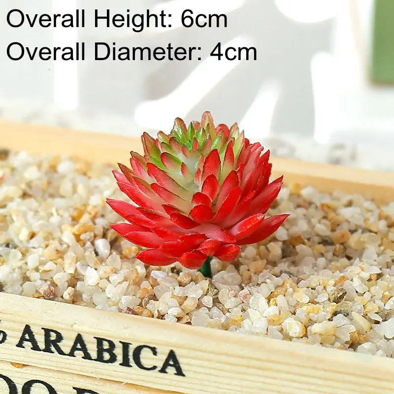 Mini Artificial Succulents Plants Home Garden Bathroom Decoration Green Plastic Fake Plants Decktop Small Bonsai Round Ball