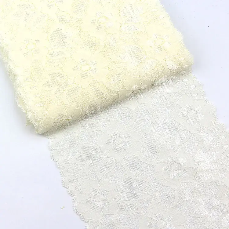 16cm Soft Elastic Floral Pattern Lace Ribbon DIY Crafts Supplies Lace Tape Dress Clothing Top Bra Decoration White Black Pink