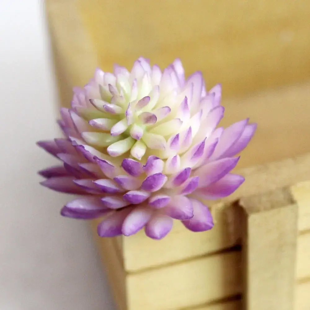 Purple Flocking Artificial Succulents Plants Bonsai Desktop Fake Plants Wedding Decoration Plante Artificielle 40 Styles Pick Up