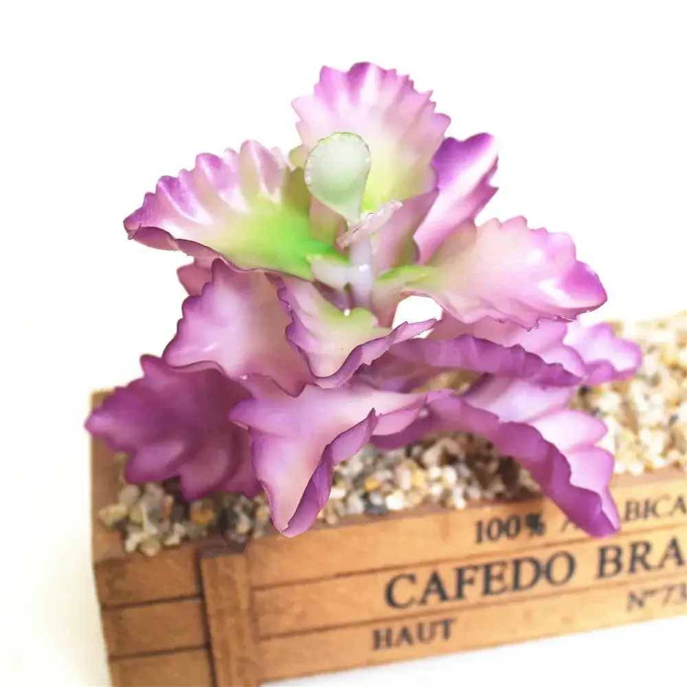 Purple Flocking Artificial Succulents Plants Bonsai Desktop Fake Plants Wedding Decoration Plante Artificielle 40 Styles Pick Up