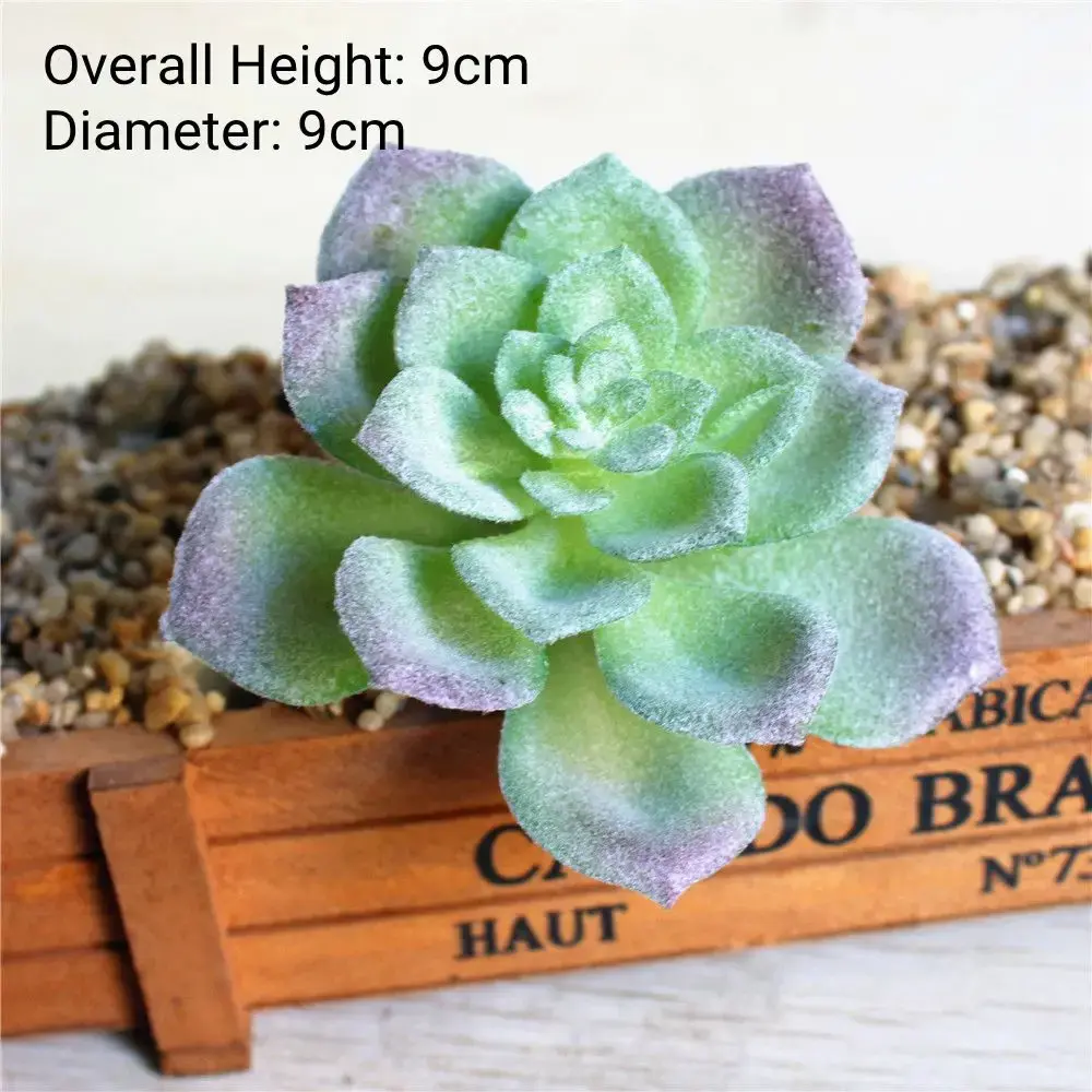 39Styles Green Flocked Artificial Succulents Plants Home Bedroom Living Room Bathroom Christmas Party Decor Fake Plants Bonsai