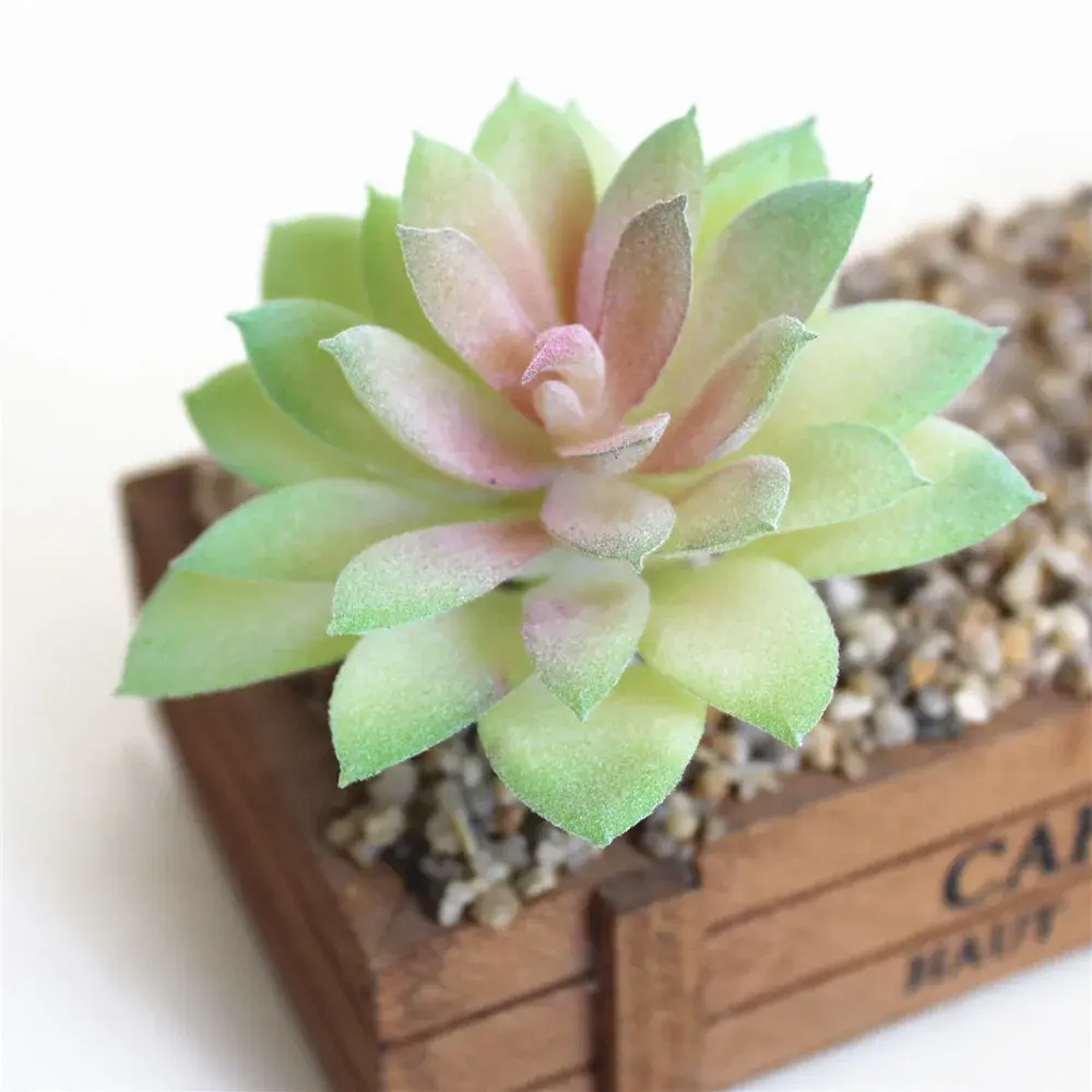 39Styles Green Flocked Artificial Succulents Plants Home Bedroom Living Room Bathroom Christmas Party Decor Fake Plants Bonsai