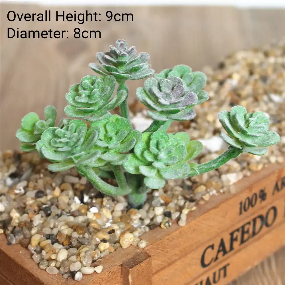 39Styles Green Flocked Artificial Succulents Plants Home Bedroom Living Room Bathroom Christmas Party Decor Fake Plants Bonsai