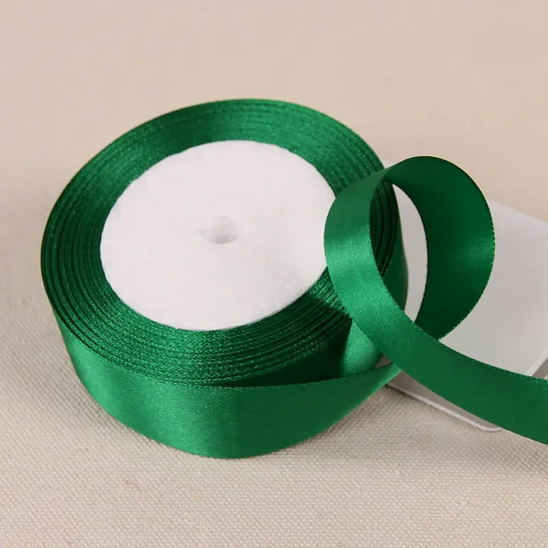6mm 10mm 15mm 20mm 25mm 40mm 50mm Green Single Face Satin Ribbons DIY Handmade Crafts Supplies Wedding Decoration Gift Wrapping