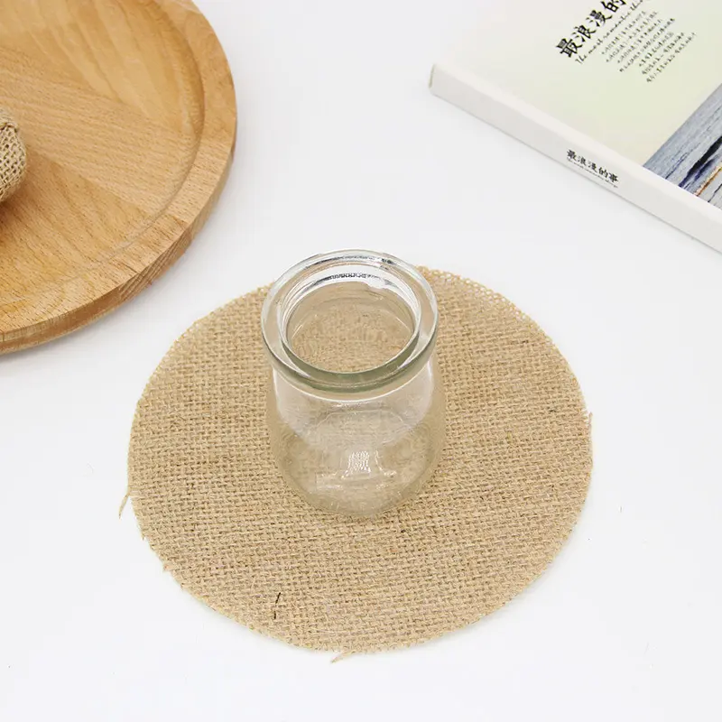 5 Pieces 15cm Vintage Hessian Burlap Jute Piece for Wedding Christmas Party Home Decoration DIY Crafts Accessories