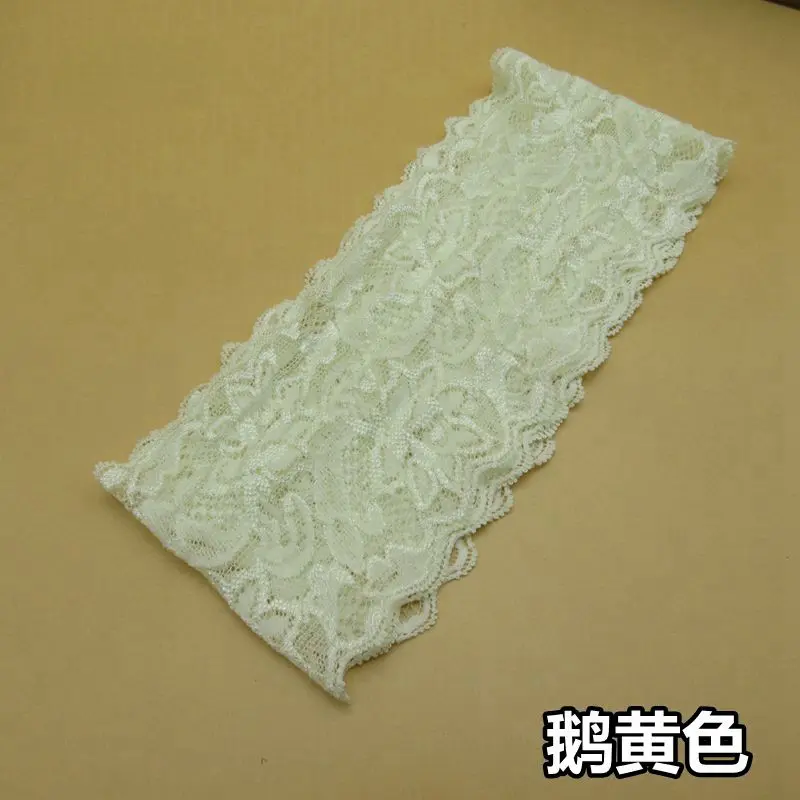 2meter Flower Pattern 8CM Wide Colorful Elastic Lace Fabric Ribbon Lace Trim Ribbon DIY African Fabrics Stretch Lace for Crafts
