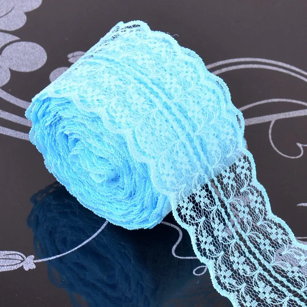 10 Meters Lace Ribbon Tape 45MM Lace Trim Fabric DIY Embroidered Net White Lace Trim Cord For Sewing Decoration