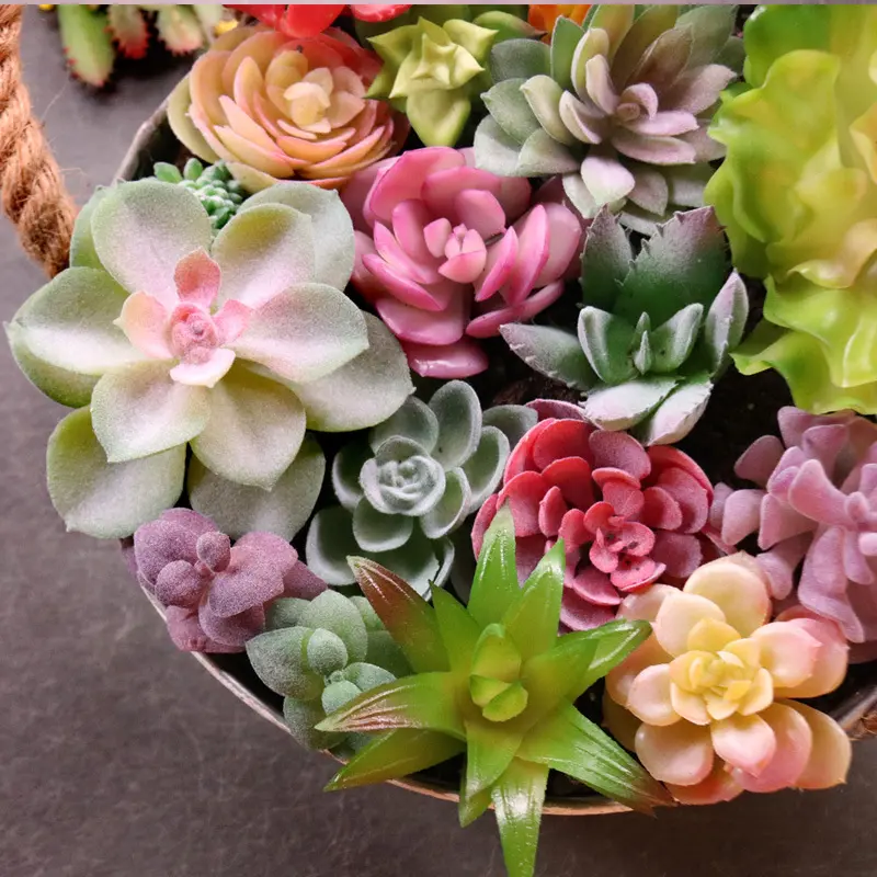 Artificial Succulent Plants Real Touch Landscape Lotus Grass Decorative Fake Plants Home Garden Room Christmas Party Decoration
