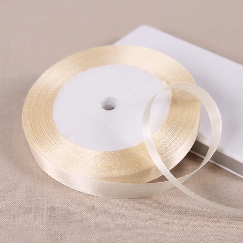 10mm Satin Ribbons 22Meters/Lots DIY Handmade Crafts Supplies Wedding Birthday Party Decoration Gift Box Wrapping White Ribbons