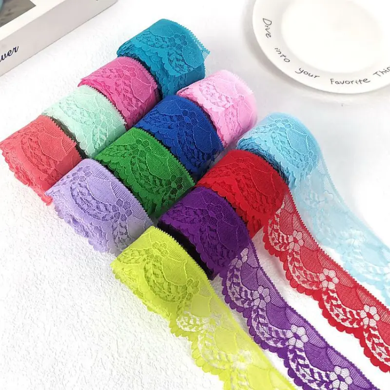 10 Meters High Quality Beautiful White Lace Ribbon Tape 40MM Lace Trim DIY Embroidered for Sewing Decoration African Lace Fabric