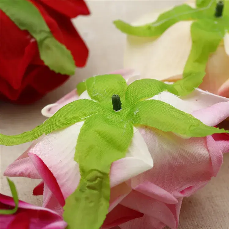 Velvet Artificial Rose Flower Heads for Wedding Wall Arch Flowers DIY Bridal Wreath Valantine's Day Bouquet Gift Box Decoration