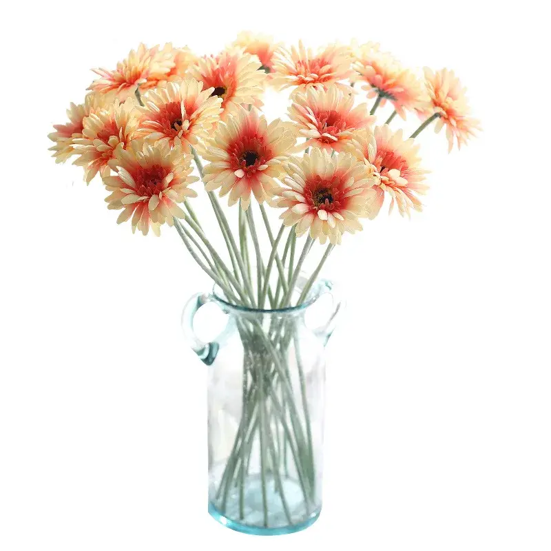 55cm Artificial Gerbera Flower Branch Silk Sunflower Home Garden Decoration Wedding Christmas Festival Party Supplies Flores