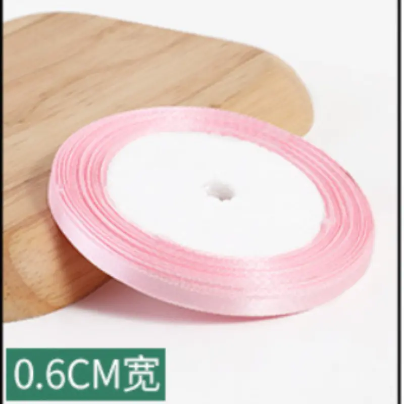 25Yards Pink Silk Satin Ribbons 0.6cm-5cm Partys Christmas Wedding Decorative Craft Supplies DIY Apparel Sewing Supplies