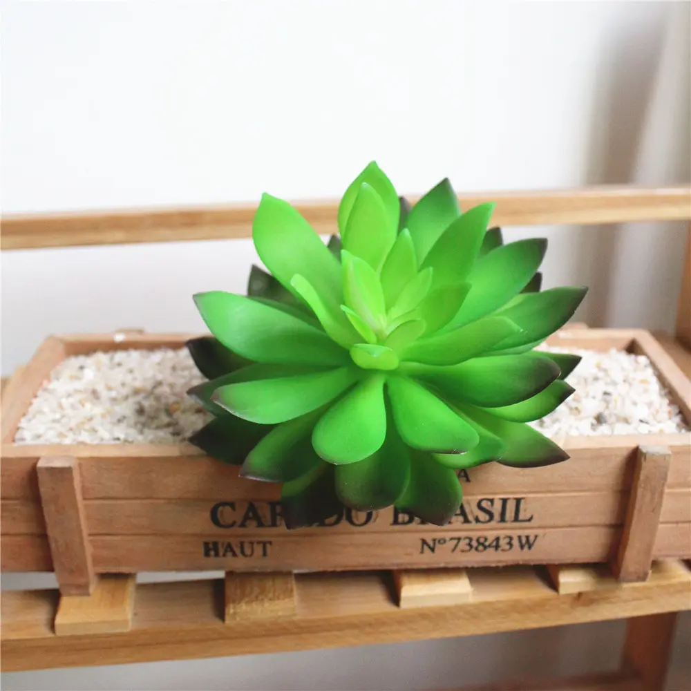 Green Red Lotus Flower Head Artificial Succulent Plants DIY Floral Arrangement Accessories Home Garden Decoration Fake Plants