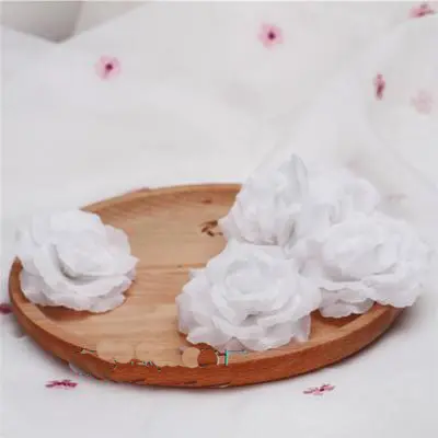 10PCS 8cm Black Artificial Rose Flower Head for Wedding Car Decoration Valentine's Day Gift DIY Rose Bear Fake Flower Flores