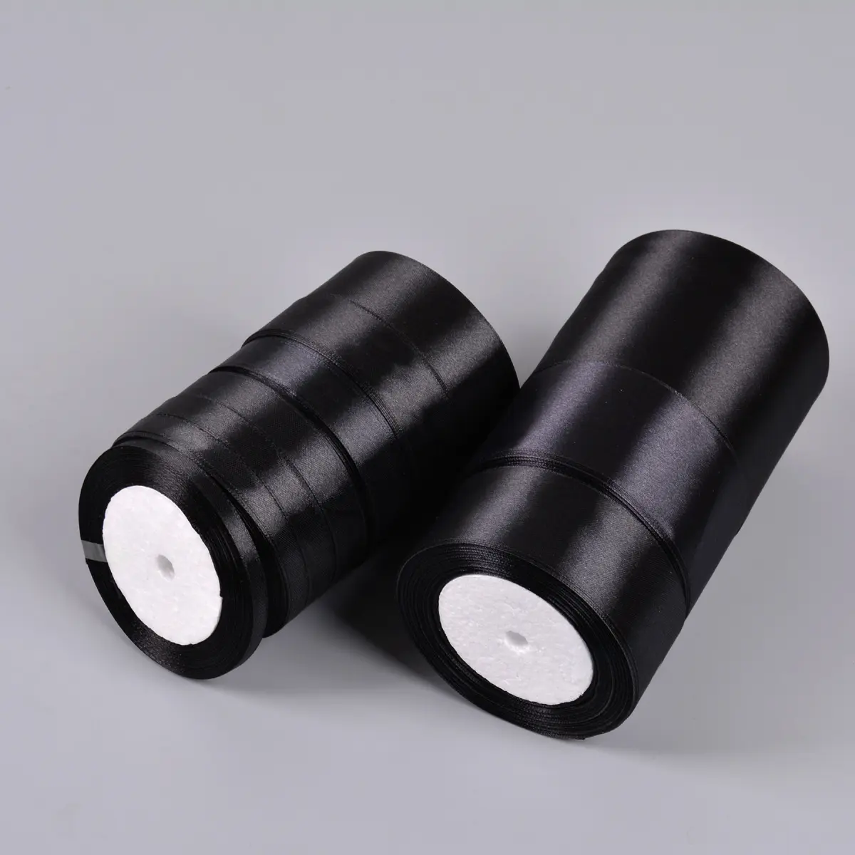 1pcs Black Satin Ribbon 22meters 6mm 10mm 15mm 20mm 40mm 50mm Wedding Party Bow Craft Decor Handmade DIY Apparel Sewing Supplies