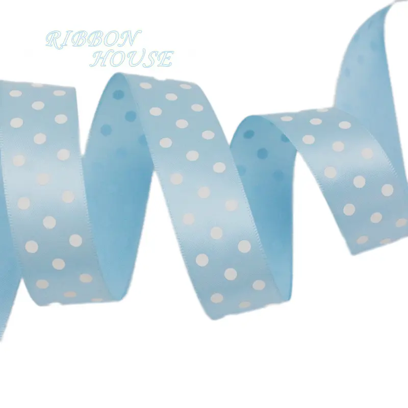 5Meters/Lot 25mm Polka Dot Printed Satin Ribbons DIY Crafts Handmade Material Party Gift Box Decoration Ribbon